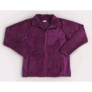 Columbia Women's Large By The Lake Plush Fleece Full Zip Jacket Coat Purple